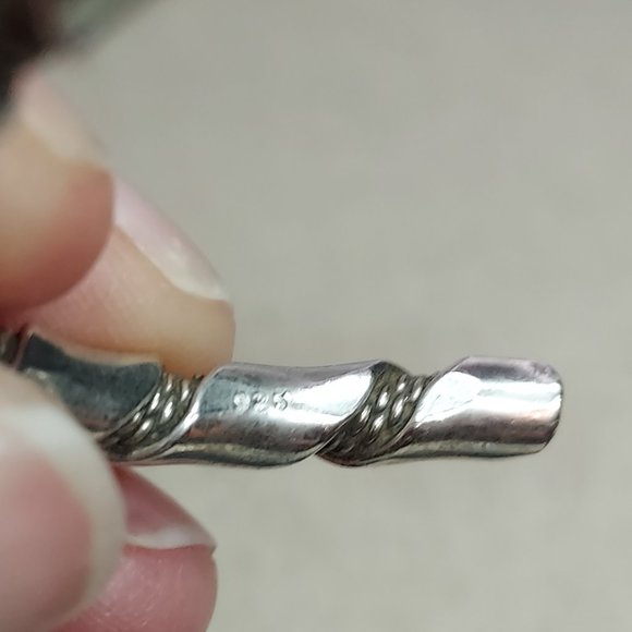 heavy double twisted sterling .925 cuff - Picture 5 of 6